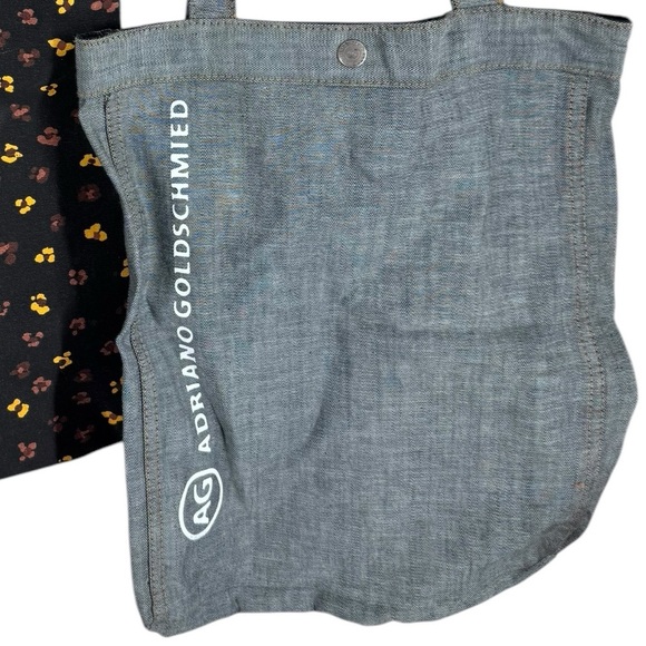 2 sturdy canvas reusable tote bags. Madewell floral and AG - Picture 3 of 3